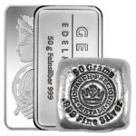 50 Gram Silver Bars (Varied Condition, Any Mint)