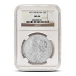 1921 Morgan Silver Dollar Coins MS64 (PCGS or NGC)