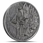 2021 5 oz Antique Silver Tuvalu Gods of Olympus Hades Coins