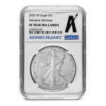 2023-W 1 oz Proof Silver American Eagle Coins NGC PF70 UCAM Advanced Release