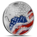 1 oz Colorized Silver Gulf of America Commemorative Rounds (New, Eagle Reverse)
