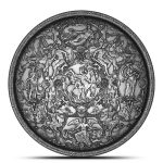 2025 2 oz Antique Silver Niue Ghisi Shield Convex Concave Coins (Box + CoA)