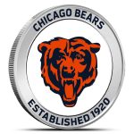 1 oz Colorized Silver NFL Chicago Bears Rounds (BU)
