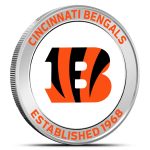 1 oz Colorized Silver NFL Cincinnati Bengals Rounds (BU)