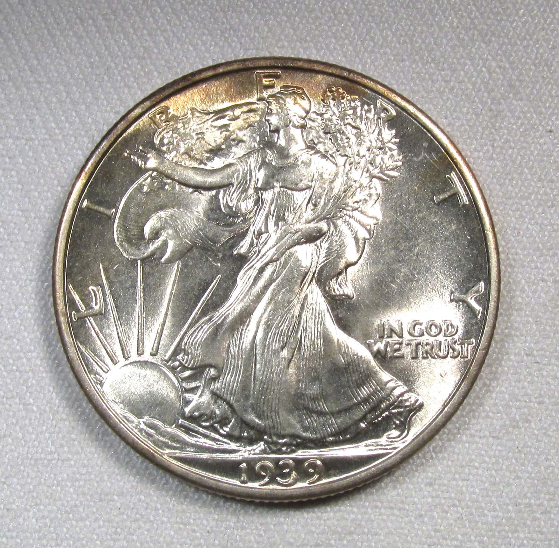 1939-D Silver Walking Liberty Half Dollar VCH UNC Coin AS363
