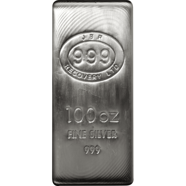 100 oz Silver Bar – .999 Fine (Random, Low Premium)