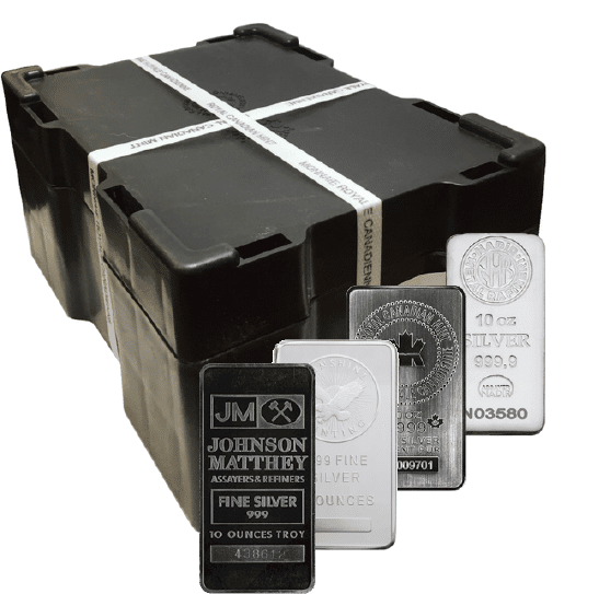 500 oz Monster Box 10 oz Silver Bars