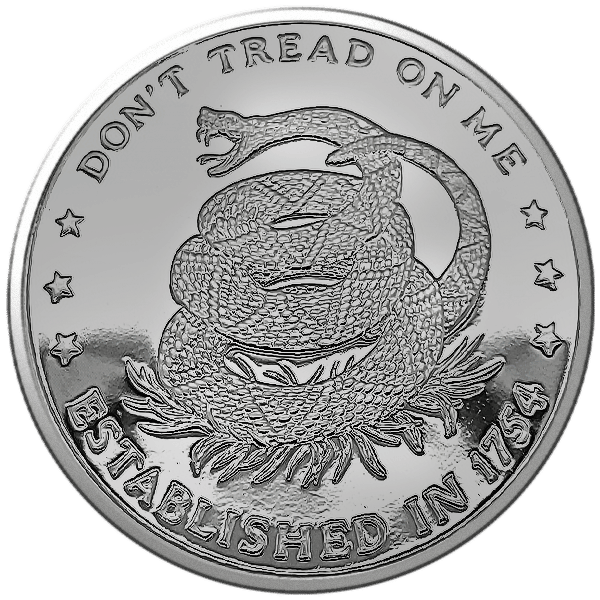 1 oz Silver Round Don’t Tread On ME