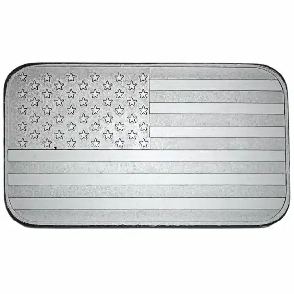 1 oz American Flag Silver Bar
