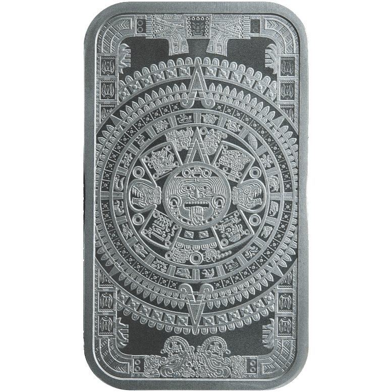 1 oz Aztec Calendar Silver Bar