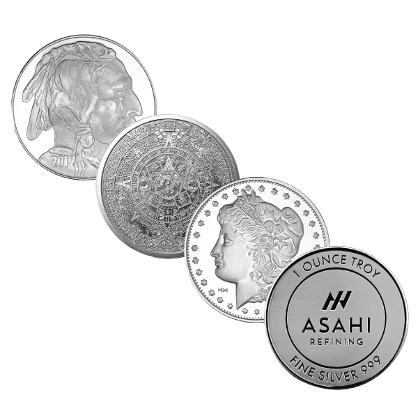 1 oz Silver Rounds – Random Design (New)