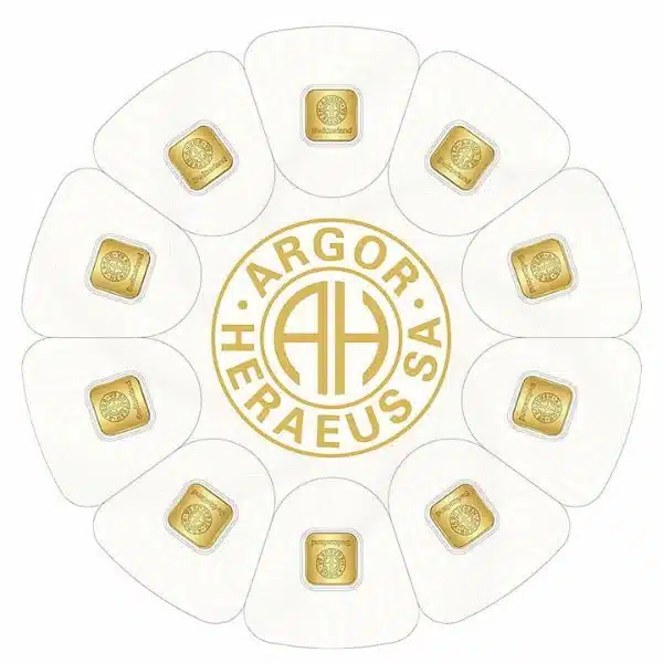 10×1 gram Argor Heraeus Goldseed | Gold Multi-Bar