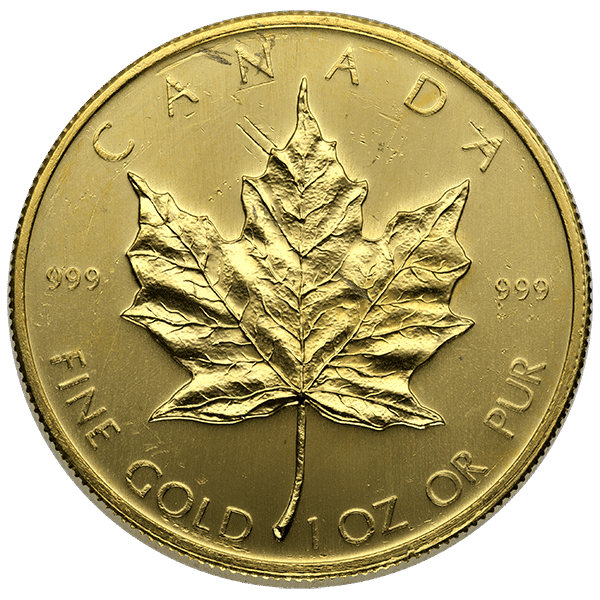 1 oz Canadian Gold Maple Leaf | Scruffy