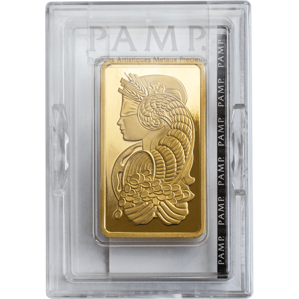 5 oz Gold Bar Pamp Fortuna Veriscan