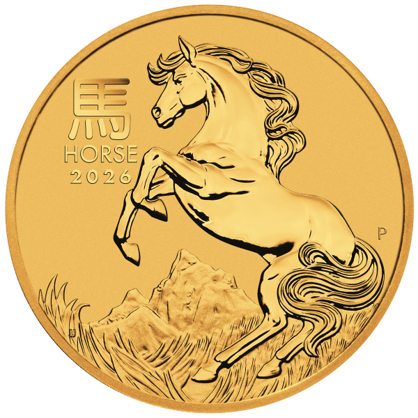 2026 2 oz Perth Mint Gold Horse (Lunar Series)