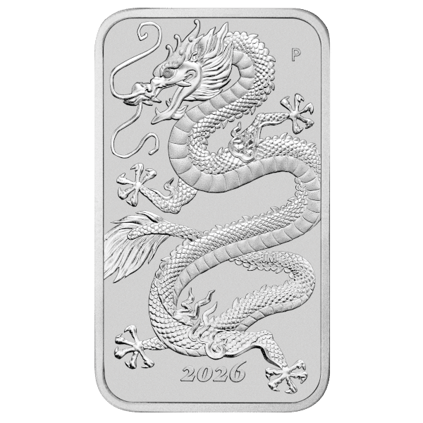 2026 1 oz Australian Silver Dragon Rectangular Coin