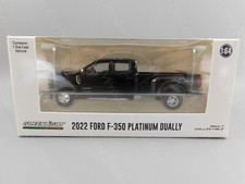 Greenlight Agate Black Metallic 2022 FORD F350 Platinum Dually Pickup Truck 1:64