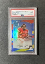 2017 Panini Donruss Optic - Rated Rookie Kareem Hunt Red & Yellow #182 PSA 9