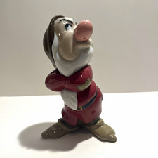 Disney Snow White Seven Dwarfs Grumpy Dwarf Lladro Figurine Mint In Box