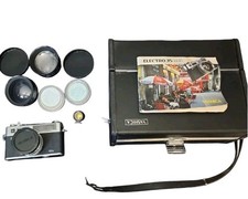 Vtg Yashica Electro 35 GS 35mm Film Camera Bundle Lens, Strap, Case - Untested