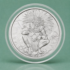 Aztec God of Death Mictlantecuhtli 1 oz Silver Round BU Uncirculated Coin