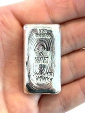 100 Gram Hand Poured with Ripples .999 Fine Silver Bullion Bar