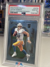 2020 Panini Select - Select Certified Rookies Justin Herbert RC) PSA 10 GEM ππ₯