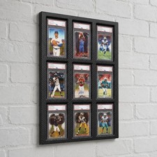 9 - Slot Graded Card Slab PSA / CGC Wall Mount Display Frame Football / Pokemon