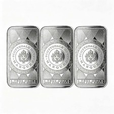 3pcs Marquee Peacock Silver Bar 1 oz .9999 Fine Silver Bar Scottsdale Mint