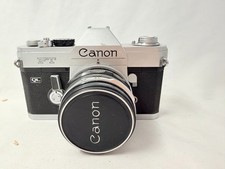 Old Vtg CANON FT Camera Silver Black #121087 Made In Japan