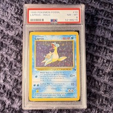 Pokemon TCG 1999 Fossil Lapras 10/62 HOLO Rare PSA 8
