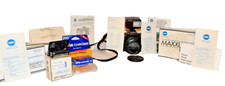 VTG Minolta Maxxum 5000 Camera 35mm SLR with Lens Flash Film & New Battery HTF