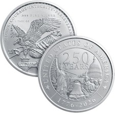 1 oz Golden State Mint Silver Round - USA 250th Anniversary .999 Fine