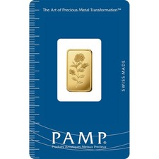 2.5 gram Gold Bar - PAMP Suisse - Rosa - 999.9 Fine in Sealed Assay