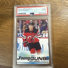 Upper Deck 2019-20 Series 1 Young Guns Jack Hughes RC #201 Devils PSA 9