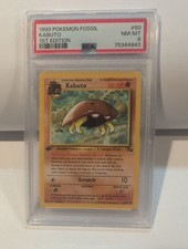 1999 POKEMON FOSSIL 1ST EDITION #50 KABUTO PSA 8