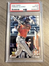 2020 TOPPS YORDAN ALVAREZ ROOKIE CARD #276 PSA 10