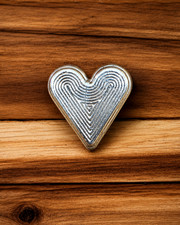 Hand Poured Silver Heart Bar 3 oz .999 Fine Silver FTB COA