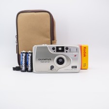 Olympus Trip AF 50 Quartz Date 35mm Film Camera 28mm Lens Tested + Case + Film