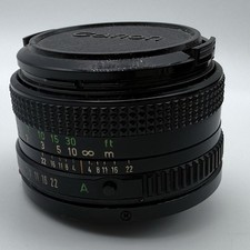 VINTAGE CANON CAMERA LENS FD 50MM 1:1.8 S.C. MADE IN JAPAN TESTED & WORKS RETRO