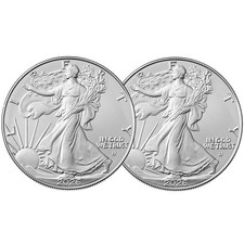 Lot of 2 - 2026 $1 American Silver Eagle 1 oz BU