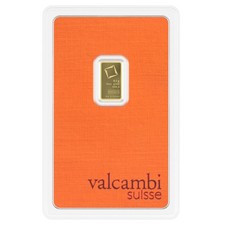 .5 gram Gold Bar - Valcambi Suisse - 999.9 Fine in Assay