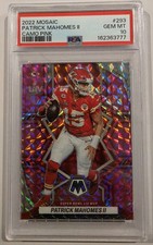 2022 Panini Mosaic Patrick Mahomes II Camo Pink Prizm PSA 10 Super Bowl