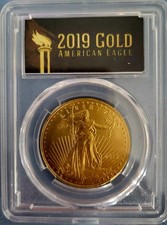 2019 $50 1 Oz Gold Eagle MS70 First Strike Black Label