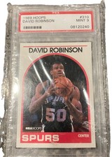 1989 NBA Hoops DAVID ROBINSON ROOKIE card #310 PSA 9 Epic Card 🏀🔥