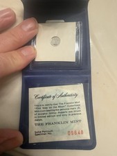 1.4 Gram Solid Platinum Franklin Mint Coin