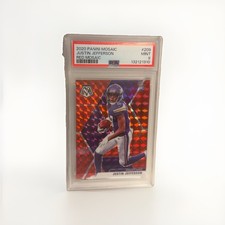 2020 Panini Mosaic Rookies Justin Jefferson #209 Mosaic Red Prizm (RC) PSA 9