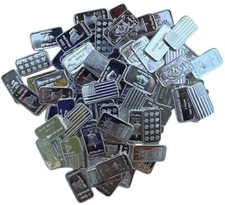 50x PURE .999 Fine Silver Bars Bullion Estate Lot Amazing Designs