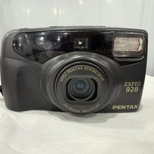 Pentax Espio 928 35mm Film Camera Black Autofocus Tested Timer Strap Japan