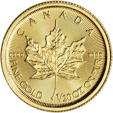 Canada Gold Maple Leaf - 1/20 oz - $1 - .9999 Fine - Random Date